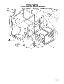 03 - Oven parts for Whirlpool Range RF365PXYW1 from AppliancePartsPros.com