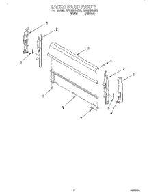 02 - Backguard parts for Whirlpool Range SF302BSGN0 from AppliancePartsPros.com