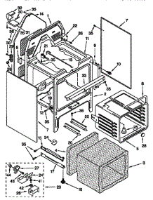 Oven Chassis parts for Whirlpool Range GGP84800 from AppliancePartsPros.com