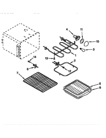 Oven parts for Whirlpool Range GGP84800 from AppliancePartsPros.com