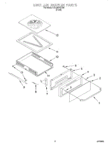 05 - Broiler Drawer, Literature parts for Whirlpool Oven SB100PEDB5 from AppliancePartsPros.com