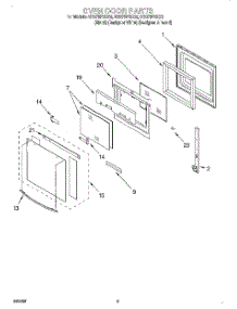 03 - Oven Door parts for Whirlpool Range RS675PXEQ2 from AppliancePartsPros.com