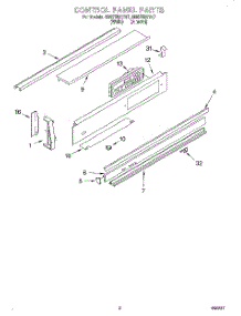 02 - Control Panel parts for Whirlpool Range RS6755XYN7 from AppliancePartsPros.com