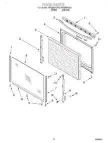 06 - Door parts for Whirlpool Range SF302BSGW0 from AppliancePartsPros.com