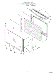 06 - Door, Lit / Optional parts for Whirlpool Range SF302BEGN1 from AppliancePartsPros.com