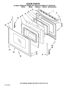 05 - Door Parts parts for Whirlpool Range WFE361LVD1 from AppliancePartsPros.com