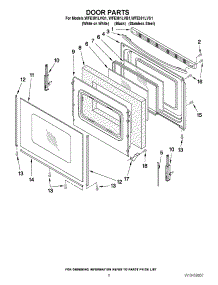 05 - Door Parts parts for Whirlpool Range WFE381LVB1 from AppliancePartsPros.com