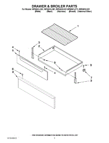 04 - Drawer & Broiler Parts parts for Whirlpool Range WFE361LVQ1 from AppliancePartsPros.com