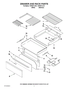 04 - Drawer And Rack Parts parts for Whirlpool Range YGFE471LVQ1 from AppliancePartsPros.com