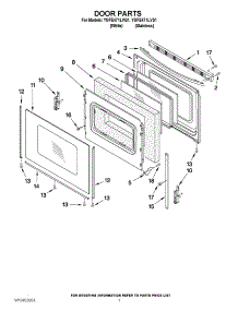 05 - Door Parts parts for Whirlpool Range YGFE471LVQ1 from AppliancePartsPros.com