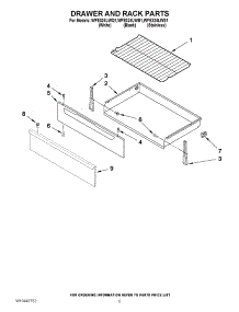 04 - Drawer And Rack Parts parts for Whirlpool Range WFE324LWQ1 from AppliancePartsPros.com