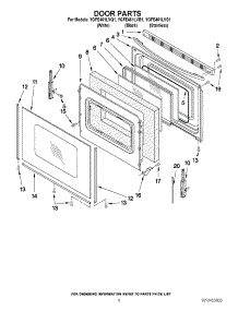 05 - Door Parts parts for Whirlpool Range YGFE461LVQ1 from AppliancePartsPros.com