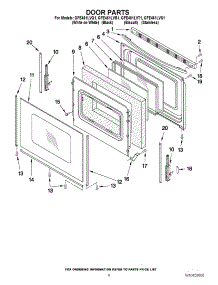 05 - Door Parts parts for Whirlpool Range GFE461LVB1 from AppliancePartsPros.com