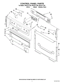 02 - Control Panel Parts parts for Whirlpool Range WFG371LVB3 from AppliancePartsPros.com