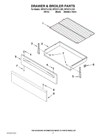 06 - Drawer & Broiler Parts parts for Whirlpool Range WFG371LVS3 from AppliancePartsPros.com
