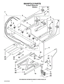 03 - Manifold Parts parts for Whirlpool Range GFG474LVS1 from AppliancePartsPros.com