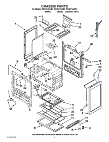 04 - Chassis Parts parts for Whirlpool Range WFG374LVS3 from AppliancePartsPros.com