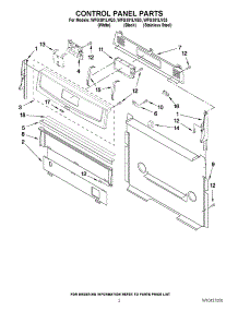 02 - Control Panel Parts parts for Whirlpool Range WFG381LVS3 from AppliancePartsPros.com