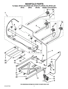 03 - Manifold Parts parts for Whirlpool Range WFG361LVT3 from AppliancePartsPros.com