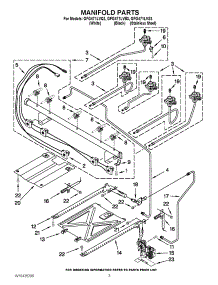03 - Manifold Parts parts for Whirlpool Range GFG471LVQ3 from AppliancePartsPros.com