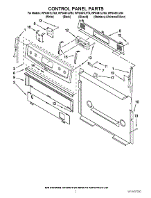 02 - Control Panel Parts parts for Whirlpool Range WFG361LVB3 from AppliancePartsPros.com