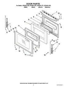 06 - Door Parts parts for Whirlpool Range GFG461LVB3 from AppliancePartsPros.com