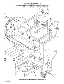 03 - Manifold Parts parts for Whirlpool Range GFG461LVQ3 from AppliancePartsPros.com