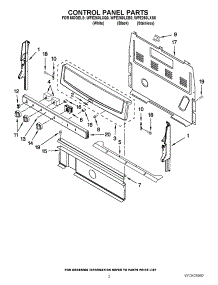 02 - Control Panel Parts parts for Whirlpool Range WFE260LXS0 from AppliancePartsPros.com