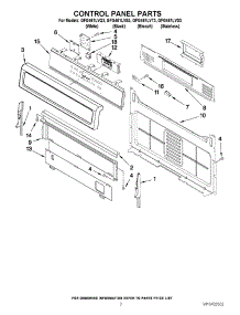 02 - Control Panel Parts parts for Whirlpool Range GFG461LVS3 from AppliancePartsPros.com