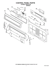 02 - Control Panel Parts parts for Whirlpool Range GFG474LVS0 from AppliancePartsPros.com