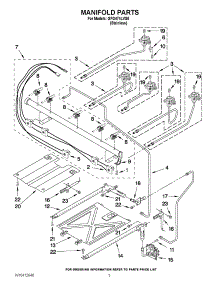 03 - Manifold Parts parts for Whirlpool Range GFG474LVS0 from AppliancePartsPros.com