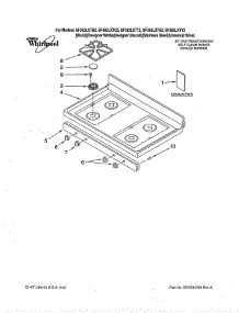 Cooktop parts for Whirlpool Range SF362LXTS2 from AppliancePartsPros.com