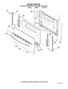 06 - Door Parts parts for Whirlpool Range WFG114SWB0 from AppliancePartsPros.com