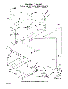 03 - Manifold Parts parts for Whirlpool Range WFG114SWT0 from AppliancePartsPros.com