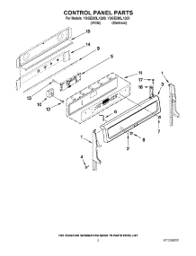 02 - Control Panel Parts parts for Whirlpool Range YGGE390LXS00 from AppliancePartsPros.com