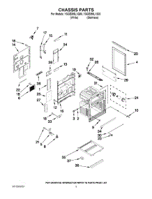 03 - Chassis Parts parts for Whirlpool Range YGGE390LXS00 from AppliancePartsPros.com
