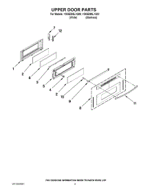 04 - Upper Door Parts parts for Whirlpool Range YGGE390LXS00 from AppliancePartsPros.com
