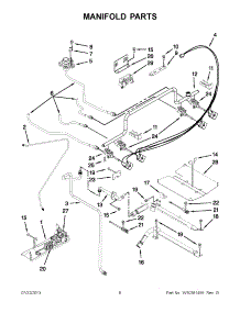 03 - Manifold Parts parts for Whirlpool Range GW399LXUS05 from AppliancePartsPros.com