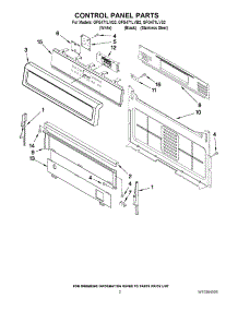 02 - Control Panel Parts parts for Whirlpool Range GFG471LVB2 from AppliancePartsPros.com