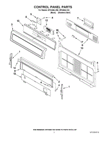 02 - Control Panel Parts parts for Whirlpool Range GFG464LVB2 from AppliancePartsPros.com