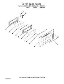04 - Upper Door Parts parts for Whirlpool Range GGE390LXB01 from AppliancePartsPros.com