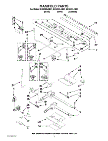 03 - Manifold Parts parts for Whirlpool Range GGG388LXS01 from AppliancePartsPros.com