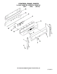 02 - Control Panel Parts parts for Whirlpool Range GGE390LXQ01 from AppliancePartsPros.com