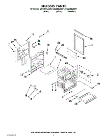 04 - Chassis Parts parts for Whirlpool Range GGG388LXB01 from AppliancePartsPros.com