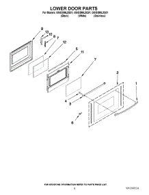 06 - Lower Door Parts parts for Whirlpool Range GGG390LXQ01 from AppliancePartsPros.com