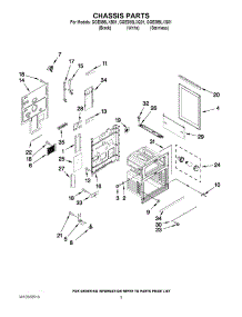 03 - Chassis Parts parts for Whirlpool Range GGE388LXQ01 from AppliancePartsPros.com