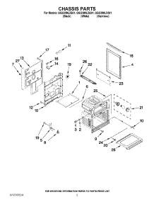 04 - Chassis Parts parts for Whirlpool Range GGG390LXS01 from AppliancePartsPros.com