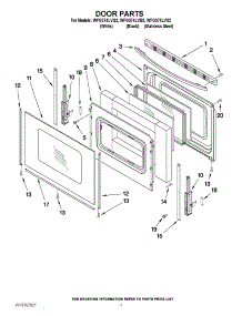 05 - Door Parts parts for Whirlpool Range WFG374LVQ2 from AppliancePartsPros.com