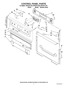 02 - Control Panel Parts parts for Whirlpool Range WFG374LVB2 from AppliancePartsPros.com