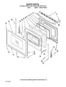 05 - Door Parts parts for Whirlpool Range WFG371LVS2 from AppliancePartsPros.com